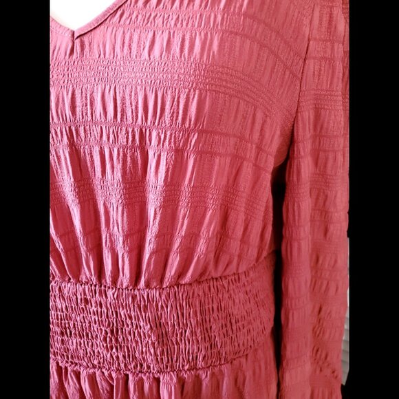 NWT Women's Solid Ruffle Hem A-Line Dress Size 12 (XL) - Picture 5 of 8